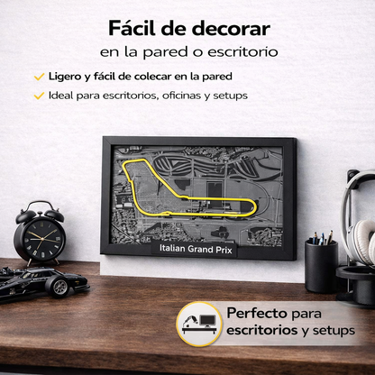 Cuadro 3D de Circuito F1 con Diseño Premium